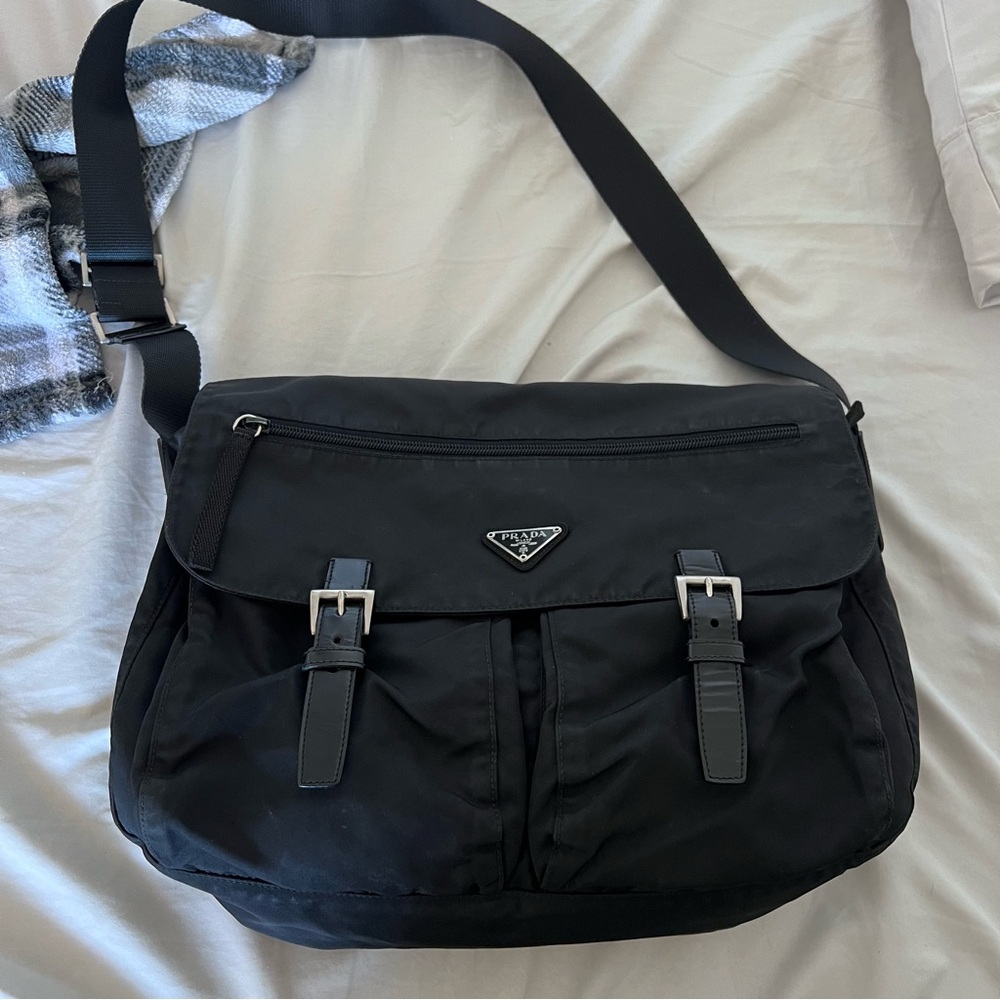 Vintage Prada nylon messenger bag
